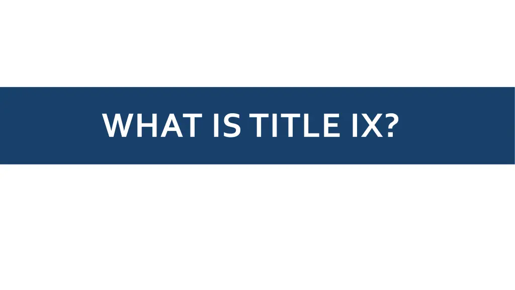 what is title ix