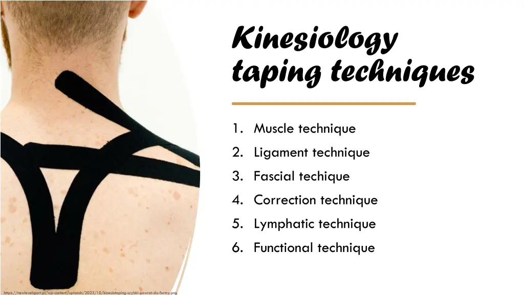 kinesiology taping techniques