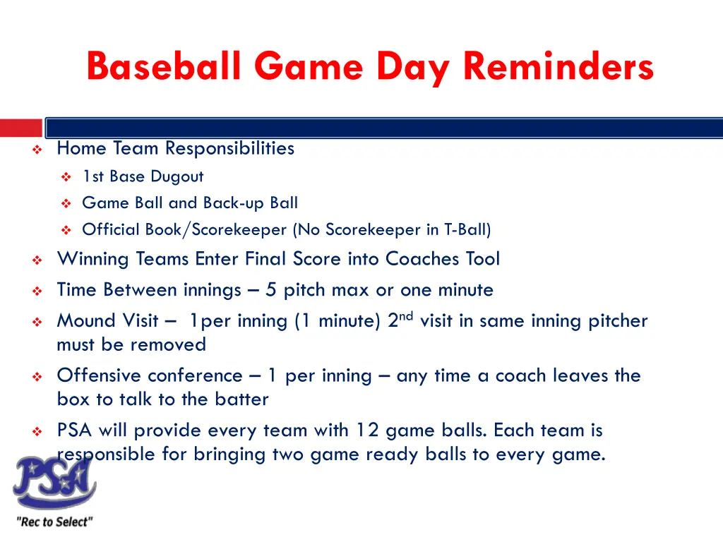 baseball game day reminders 2