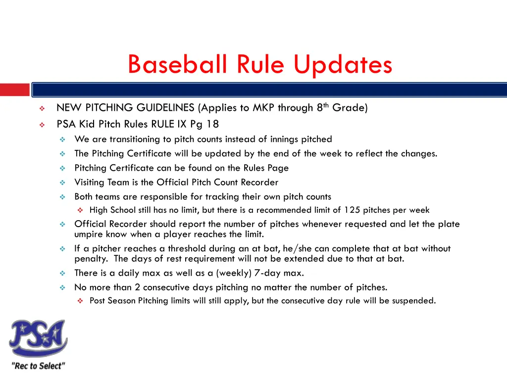 baseball rule updates 2