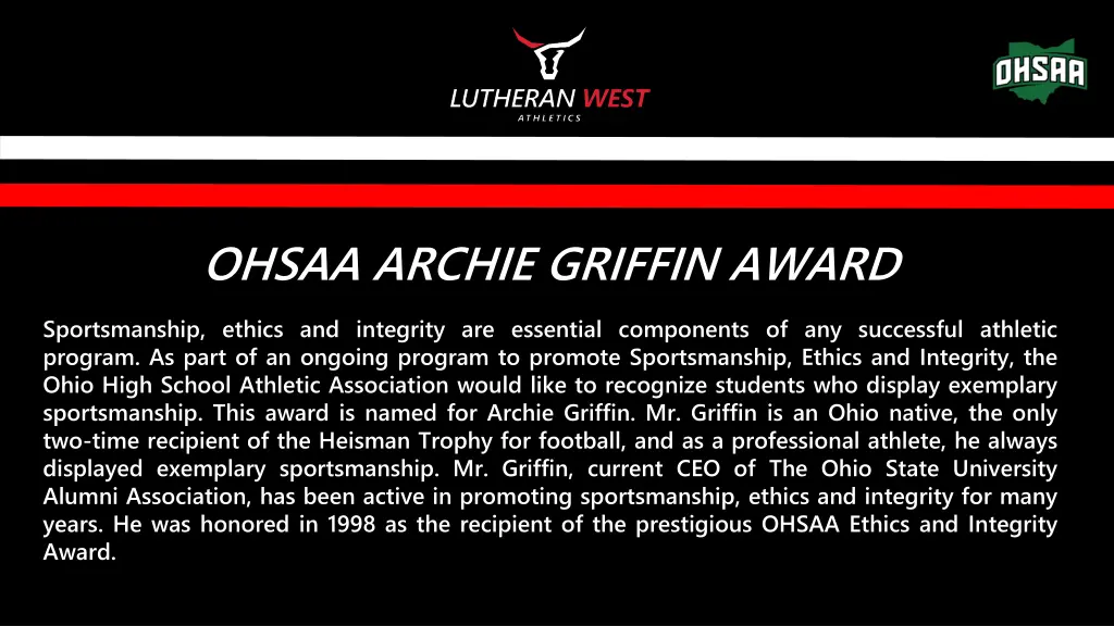 ohsaa archie griffin award