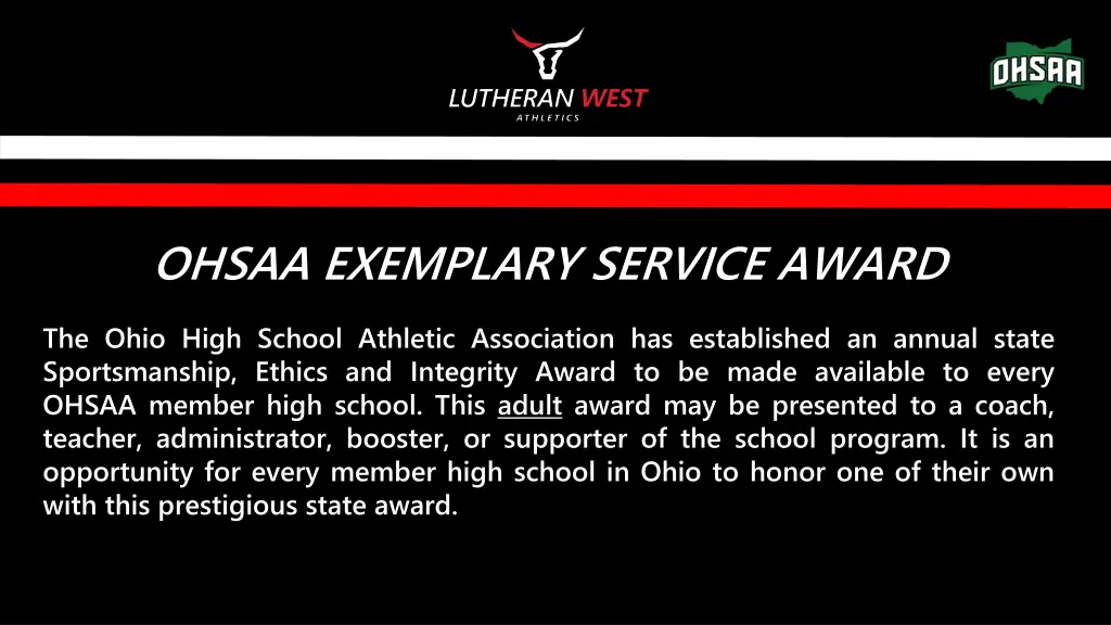 ohsaa exemplary service award