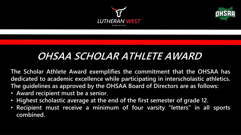 ohsaa scholar athlete award