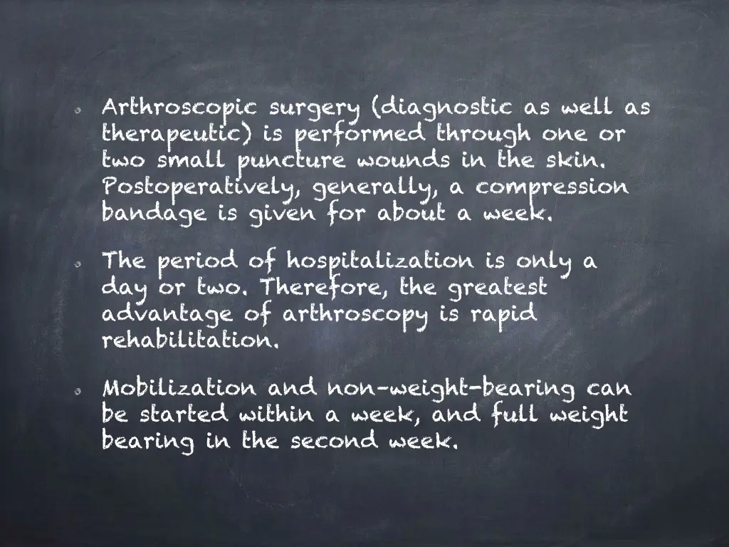 arthroscopic surgery diagnostic as well