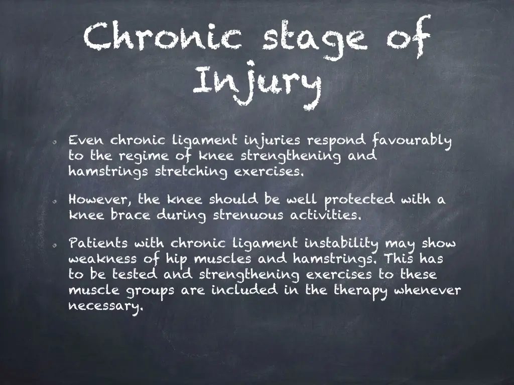 chronic stage of injury