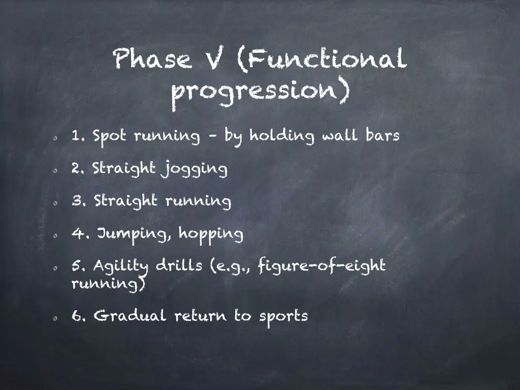 phase v functional progression