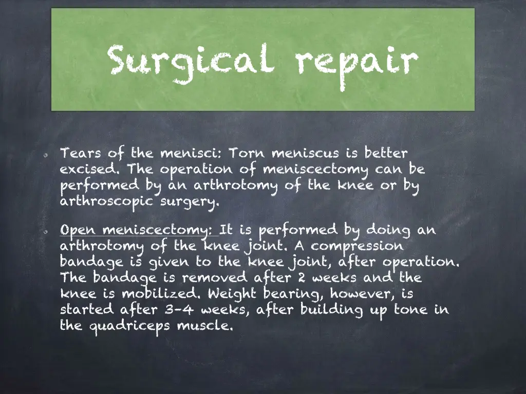 surgical repair