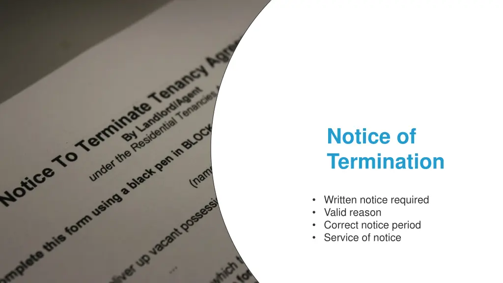 notice of termination