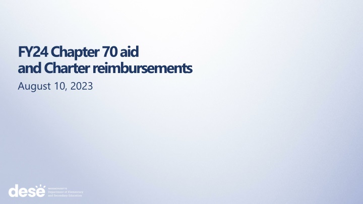 fy24 chapter 70 aid and charter reimbursements
