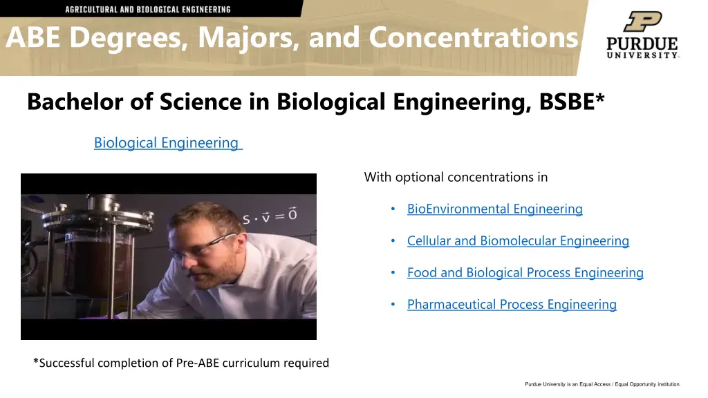 abe degrees majors and concentrations 2