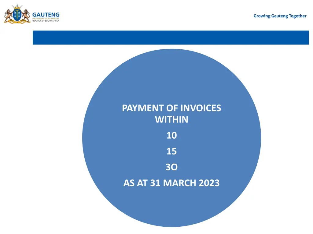 payment of invoices within