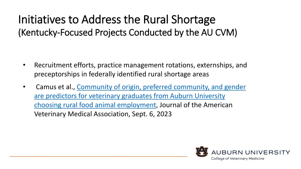 initiatives to address the rural shortage 1