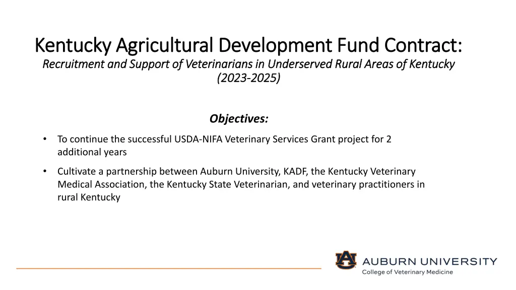 kentucky agricultural development fund contract