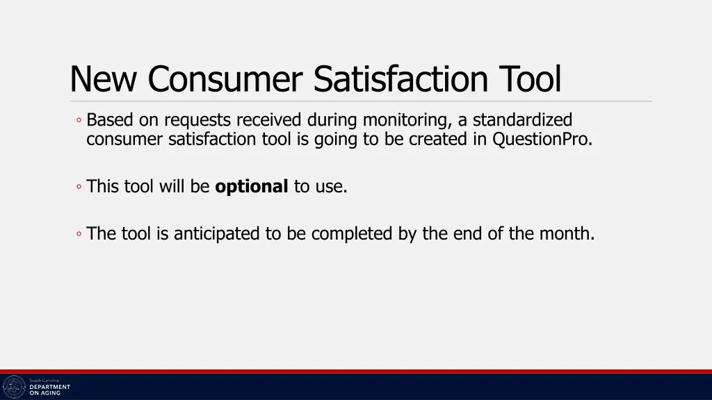 new consumer satisfaction tool