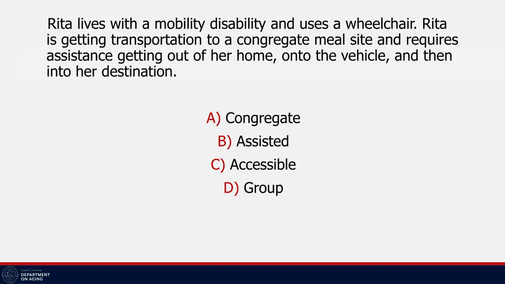 rita lives with a mobility disability and uses