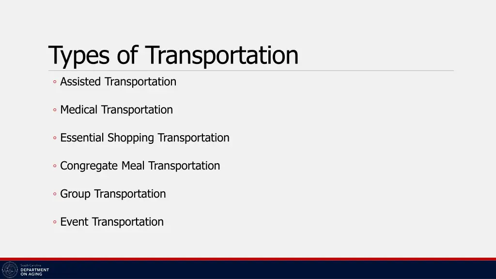 types of transportation assisted transportation