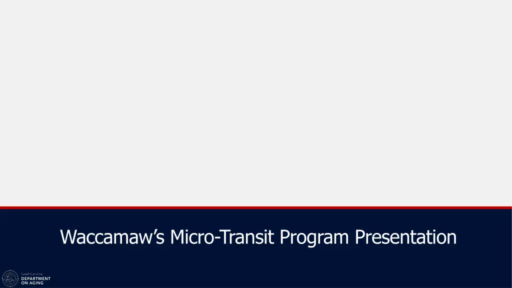 waccamaw s micro transit program presentation