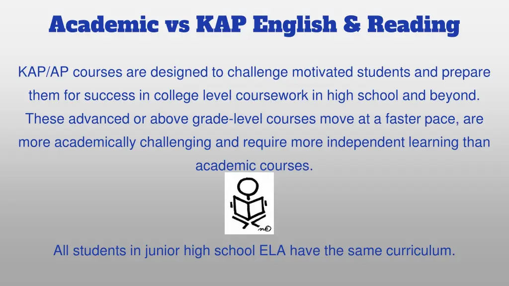 academic vs kap english reading