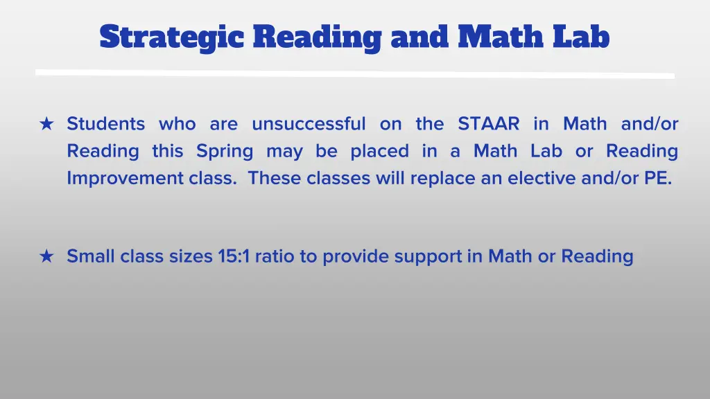 strategic reading and math lab