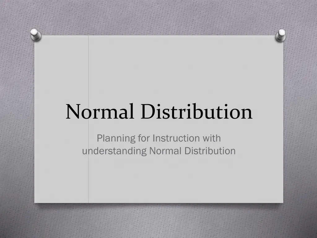 normal distribution