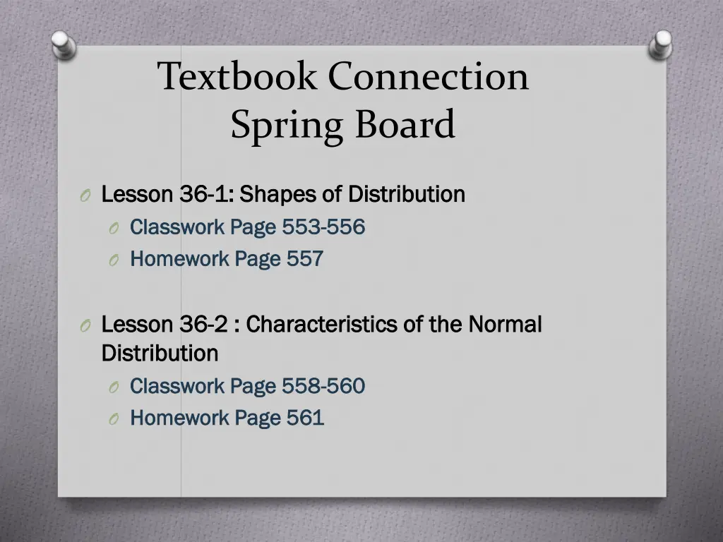 textbook connection spring board