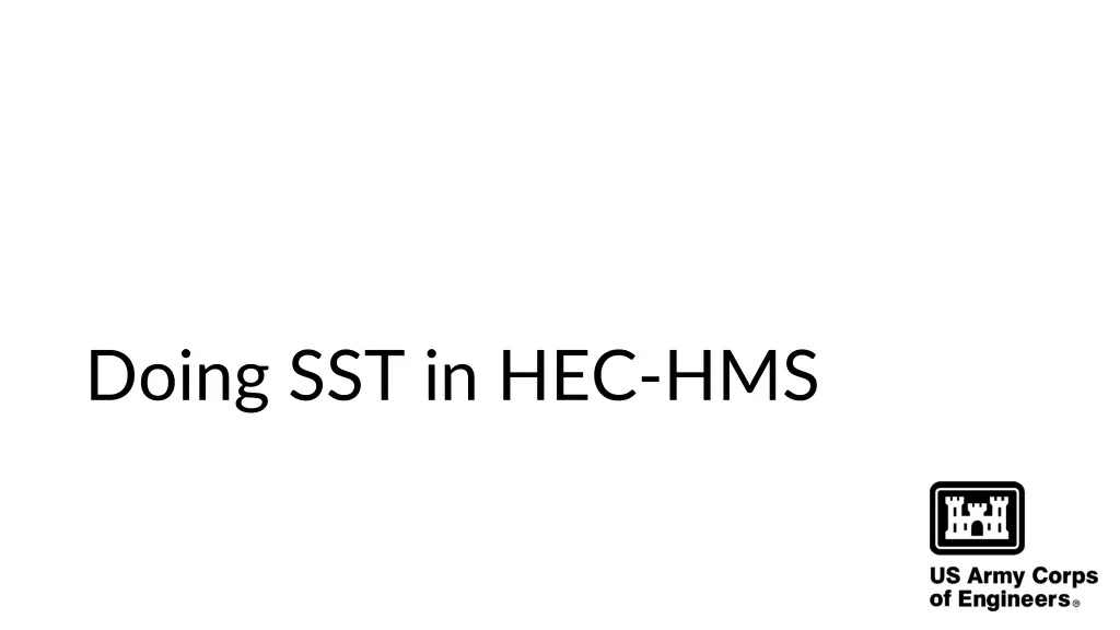 doing sst in hec hms