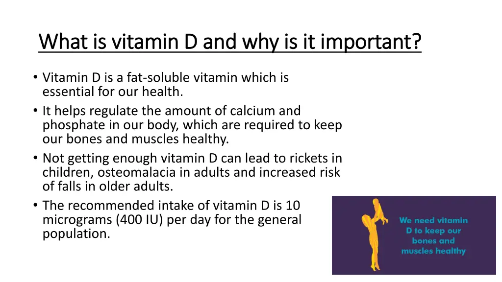 what is vitamin d and why is it important what