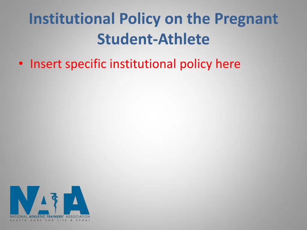 institutional policy on the pregnant student