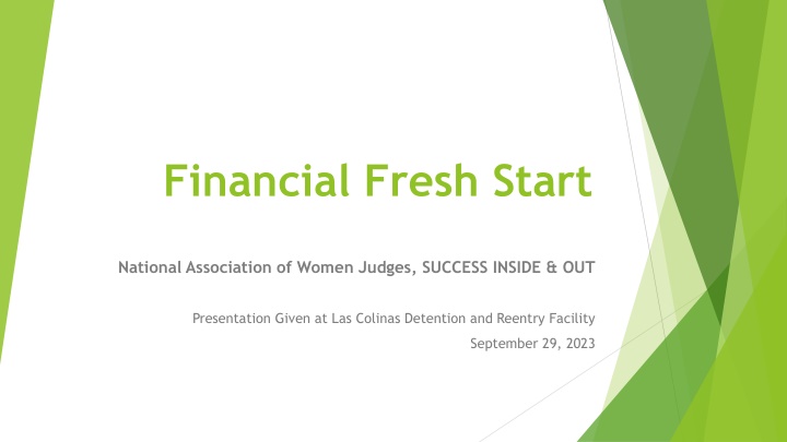 financial fresh start