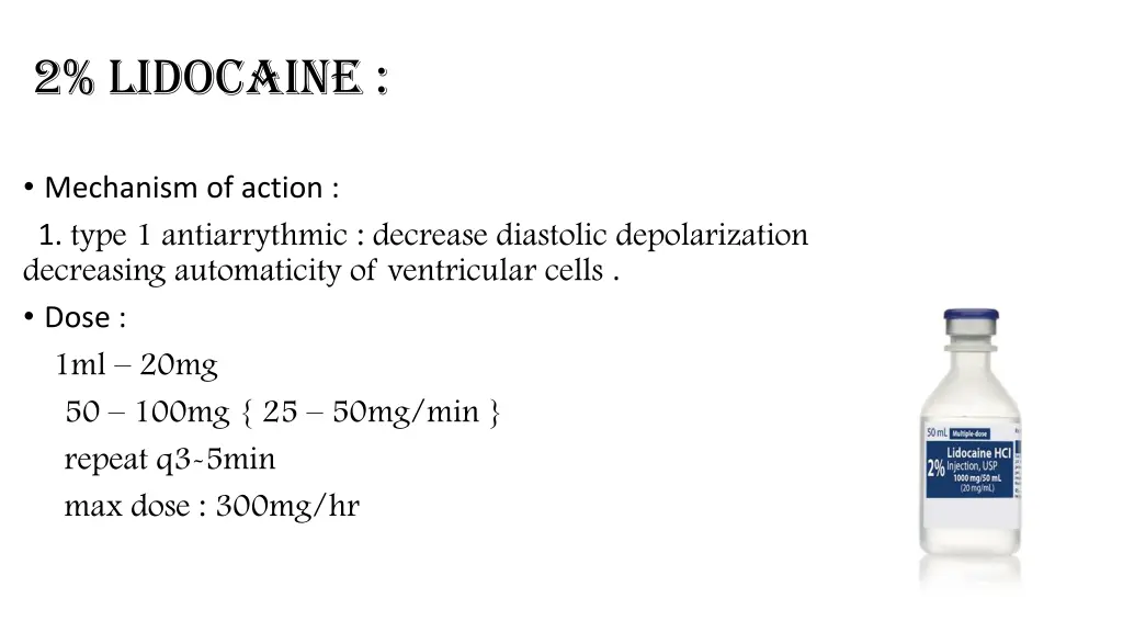 2 lidocaine