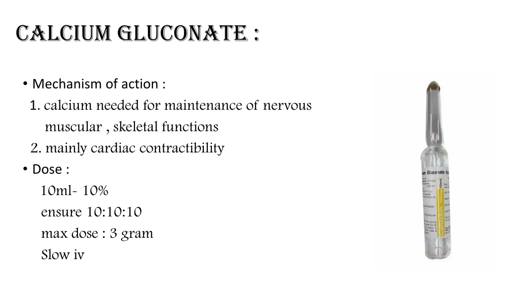 calcium gluconate