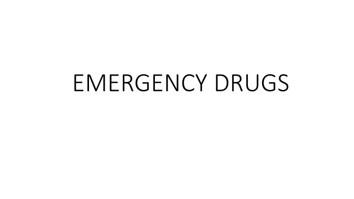 emergency drugs