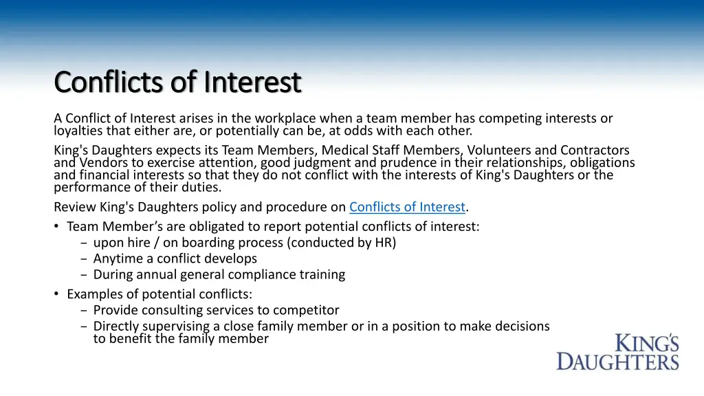 conflicts of interest conflicts of interest