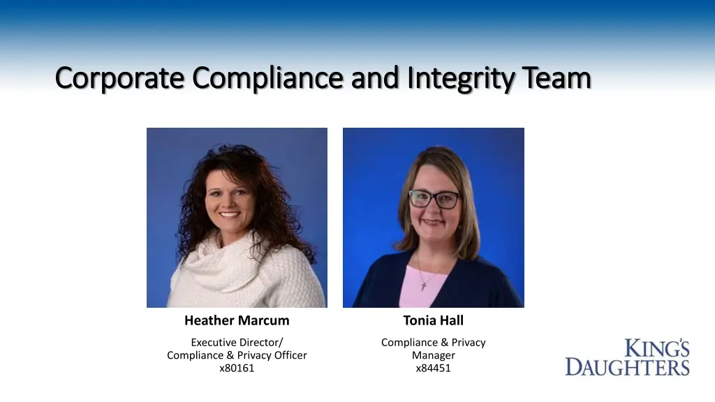 corporate compliance and integrity team corporate