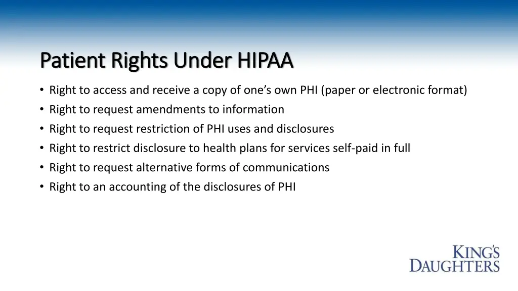 patient rights under hipaa patient rights under