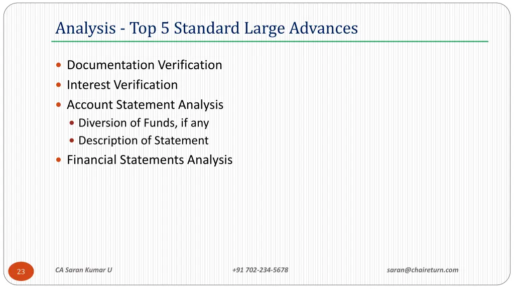 analysis top 5 standard large advances