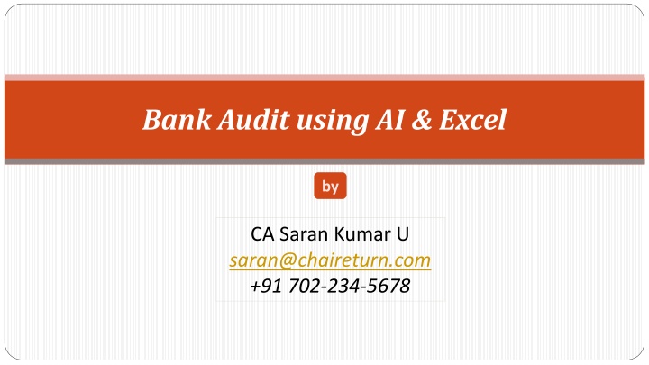 bank audit using ai excel