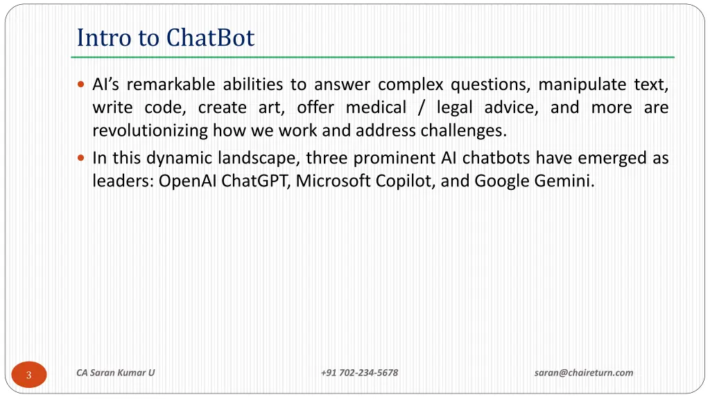 intro to chatbot