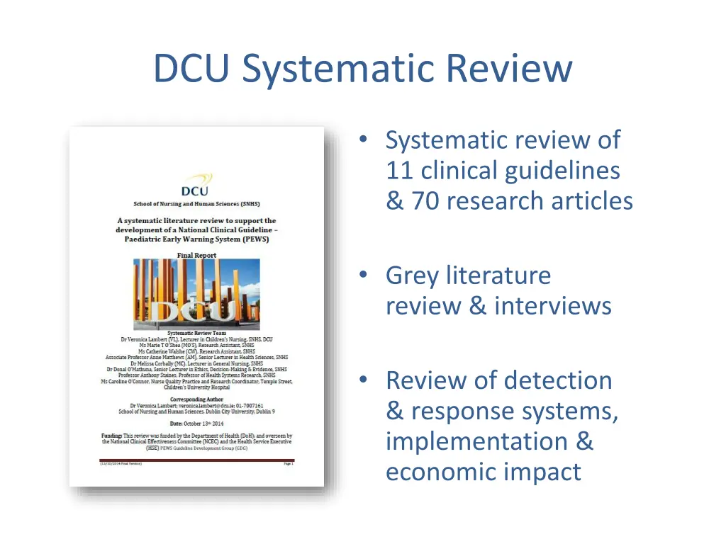dcu systematic review
