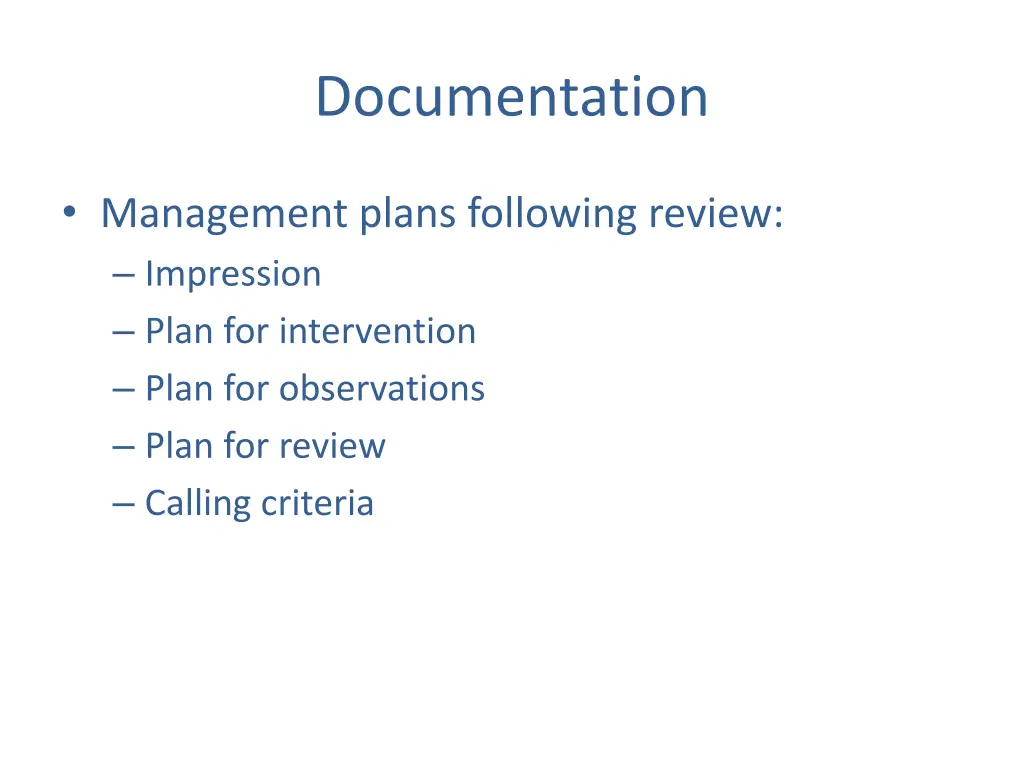 documentation