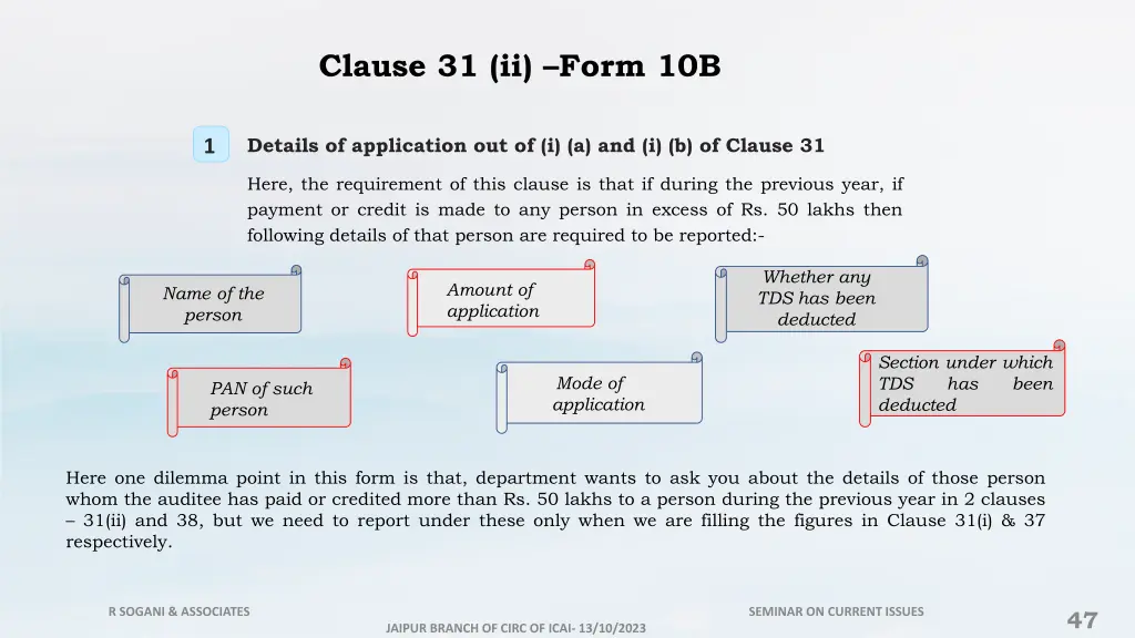 clause 31 ii form 10b