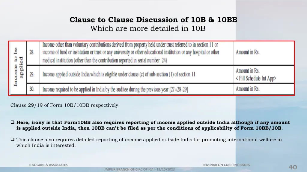 clause to clause discussion of 10b 10bb 13