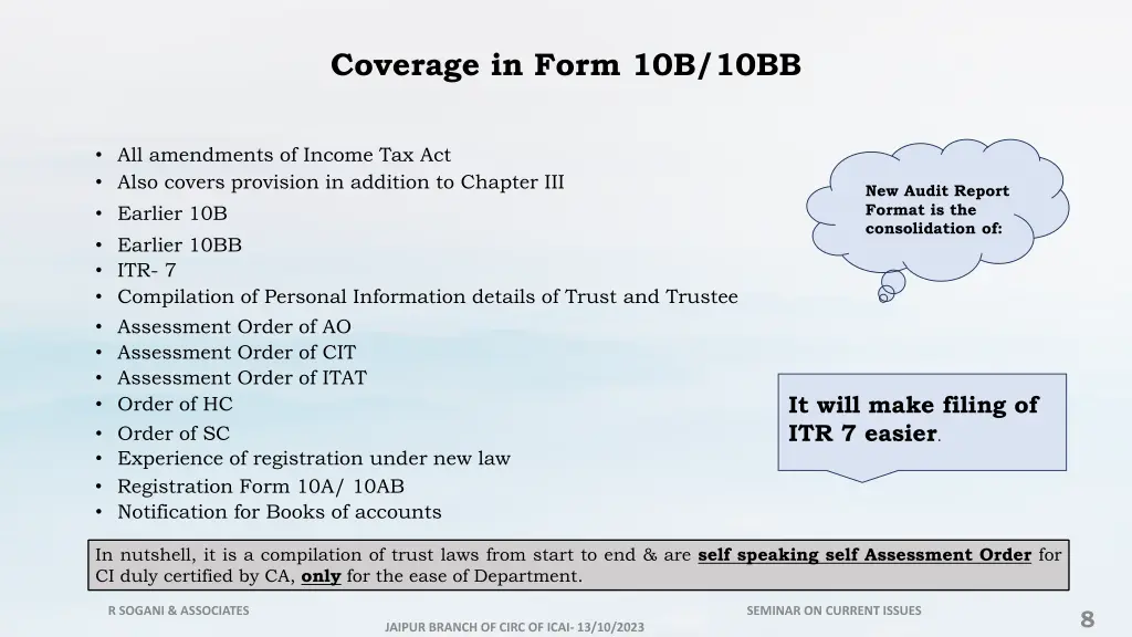 coverage in form 10b 10bb