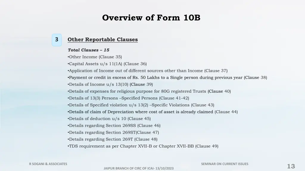 overview of form 10b 2