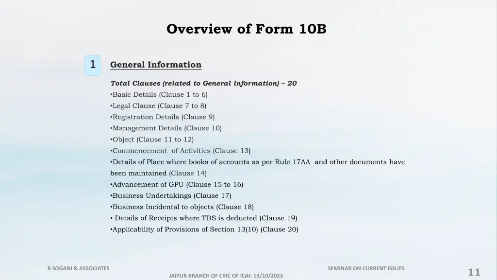 overview of form 10b