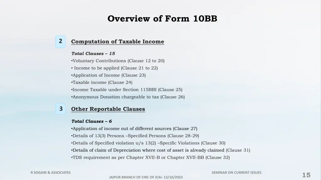 overview of form 10bb 1