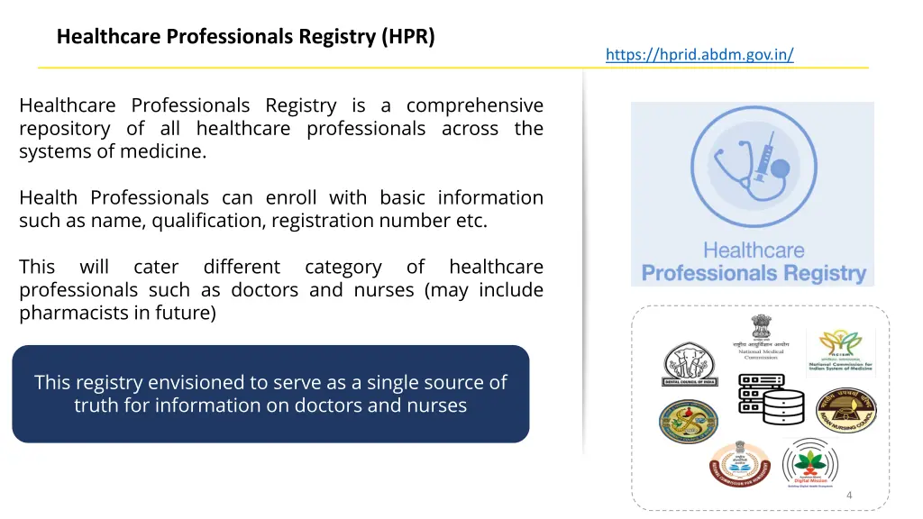 healthcare professionals registry hpr