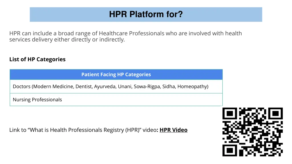 hpr platform for