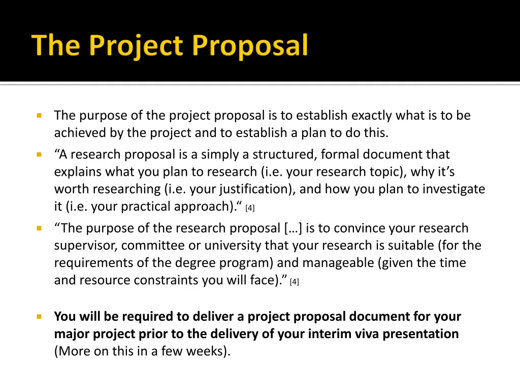 the purpose of the project proposal