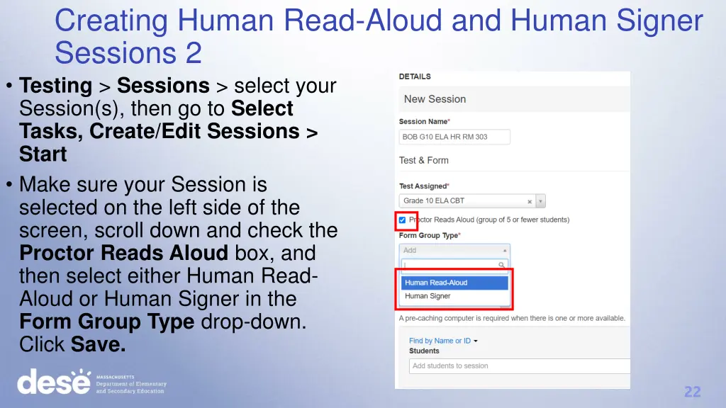 creating human read aloud and human signer 1